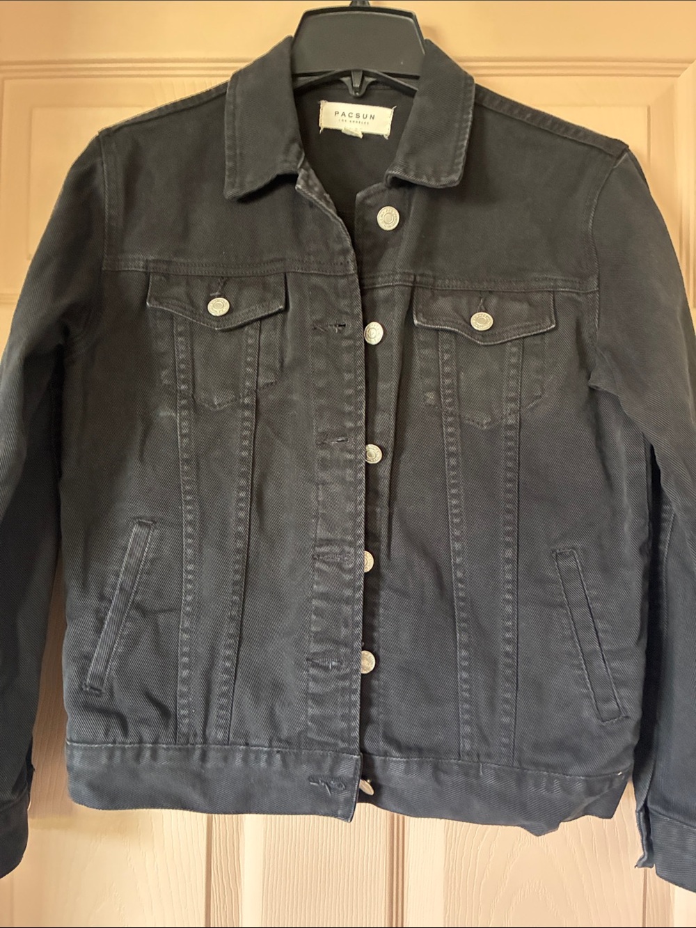 PacSun Black Jean Jacket with Button Front